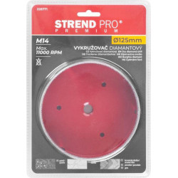 Vyrezávač Strend Pro Premium DCB11, 125 mm, M14, HD, korunka, diamant, professional