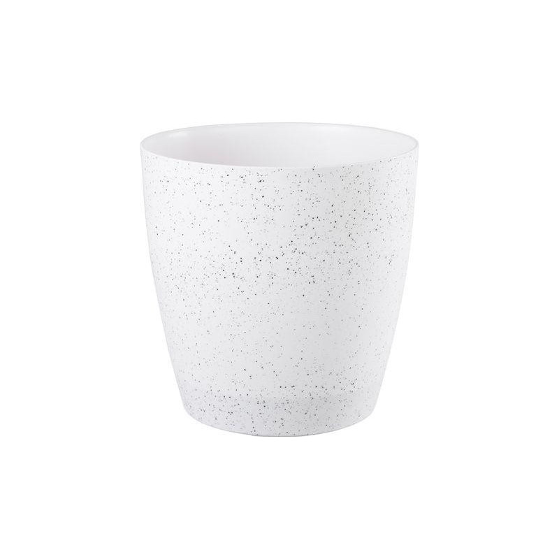 Kvetináč Strend Pro Stone, 35x35 cm, biely, efekt kameňa