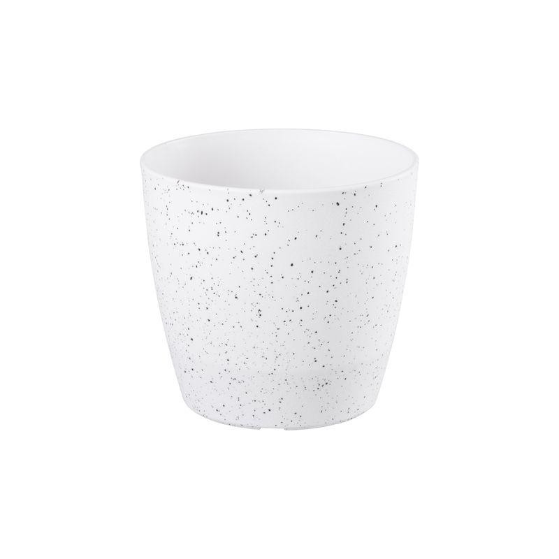 Kvetináč Strend Pro Stone, 23x20,5 cm, biely, efekt kameňa