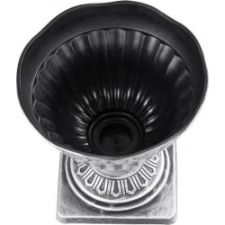 Kvetináč Strend Pro Antik, s podstavcom, 30x30 cm, strieborný, metalický efekt