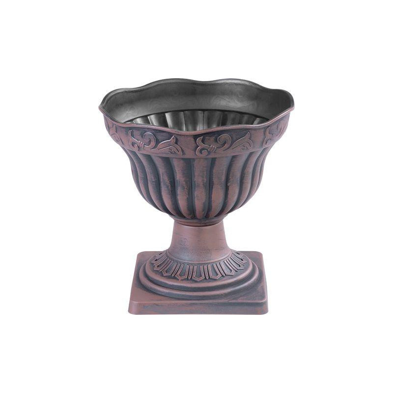 Kvetináč Strend Pro Antik, s podstavcom, 30x30 cm, medený, metalický efekt