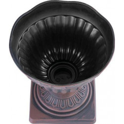 Kvetináč Strend Pro Antik, s podstavcom, 30x30 cm, medený, metalický efekt