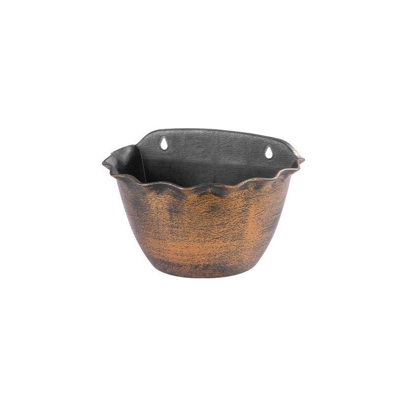 Kvetináč Strend Pro Wave, 26x18 cm, zlatý, metalický efekt, závesný