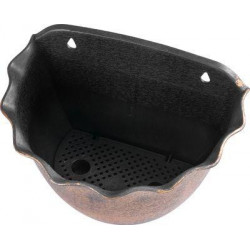 Kvetináč Strend Pro Wave, 26x18 cm, zlatý, metalický efekt, závesný