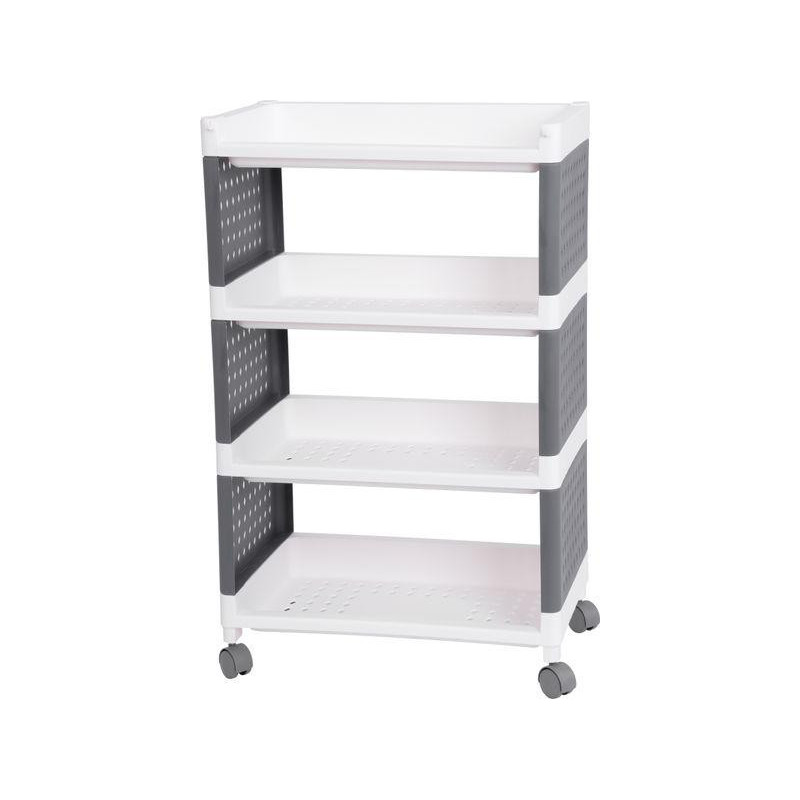 Regál MagicHome Rolly, plastový, 4 police, 49x29x75,5 cm, na kolieskach
