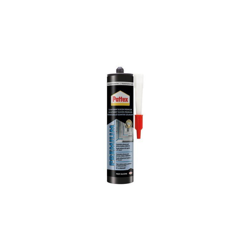 Silikón Pattex Premium, sanitárny, transparentný, 310 ml