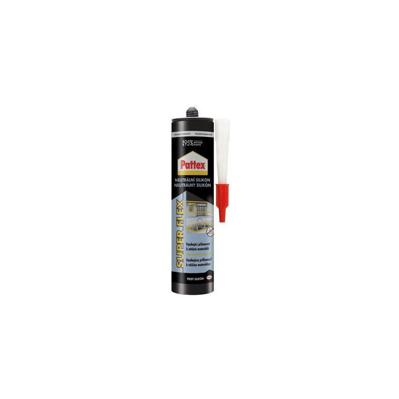 Silikón Pattex Super Flex Neutrálny, transparentný, 280 ml