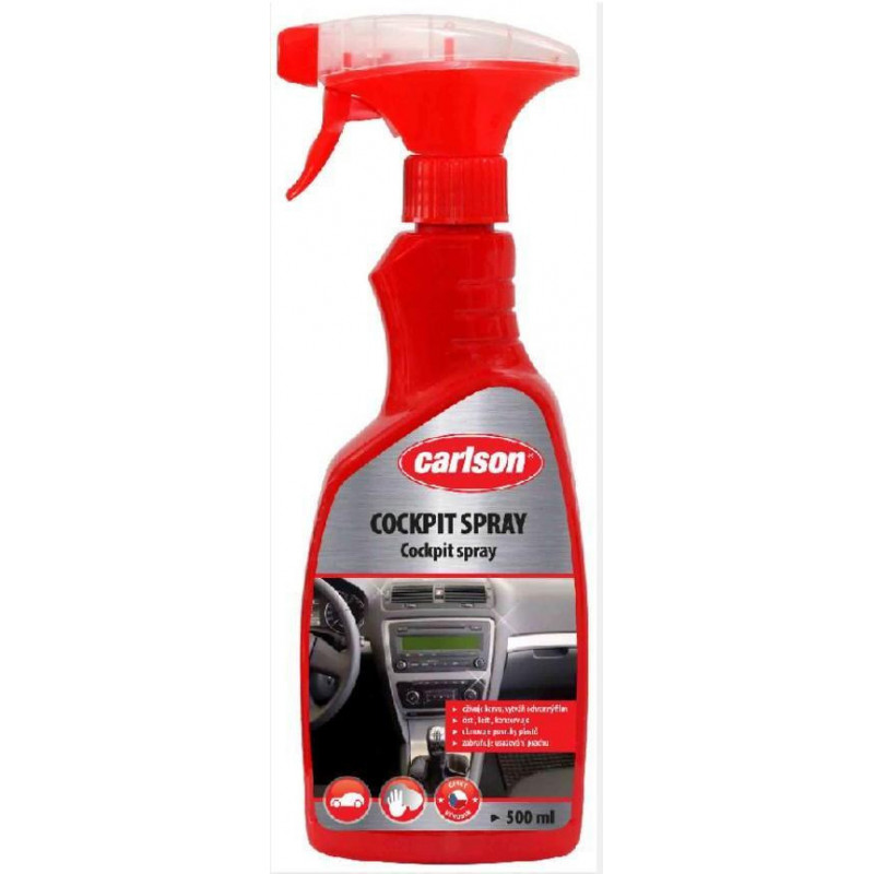 Cockpit sprej carlson, na interiérové plasty a palubné dosky, na auto, 500 ml